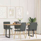  Blagovaonske stolice od tkanine 4 kom tamnosive | shoptok.hr