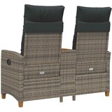  Rekreativna klupa s stolom Siva i tamno siva 126 x 65 x 112 cm | Eponuda.com