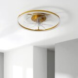 Brilagi LED prigušiva plafonski ventilator LED/66W/230V 55 cm bela/zlatna + daljinski upravljač | Eponuda.com