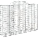  Lučne gabionske košare 30 kom 200 x 50 x 140/160 cm željezne | shoptok.hr