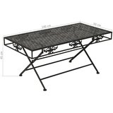  Sklopivi stolić za kavu od metala starinski 100x50x45 cm crni | Eponuda.ba