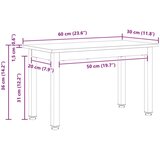  Stolić za kavu Prirodna 60 x 30 x 36 cm Čvrsto borovo drvo | shoptok.hr