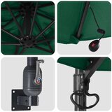  Vrtni suncobran Zelena 248 x 248 x 148 cm Poliester i čelik | Eponuda.com