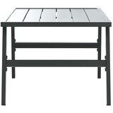  Vrtna klubska mizica črna 90x45x35 cm prašno lakirano jeklo | Shoptok.si