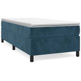 Box spring krevet s madracem tamnoplavi 90x190 cm baršunasti | shoptok.hr