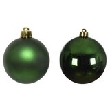 Dekordom novogodišnja dekoracija - hanging bauble set mix 6pcs 8cm 022157 - pine green - kmg ( 043297 )