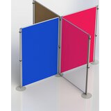 eurokraft basic funkcijska predelna stena, tekstilna prevleka, vxš 1500 x 1200 mm, kraljevsko modre barve, de 1 kos | Shoptok.si