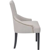  242402 dining chairs 2 pcs cream grey fabric | shoptok.hr