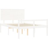  Krevet za starije s uzglavljem bijeli 140x200 cm masivnog drva | shoptok.hr