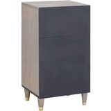 vidaXL Strani šal Siva in zlata 40 x 33.5 x 75 cm Trden mangov les | Shoptok.si