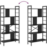  Polica Crni hrast 75 x 30 x 156 cm Konstruirano drvo | shoptok.hr