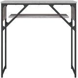  Konzolni stol s policama siva boja hrasta 75x30x75 cm drveni | shoptok.hr