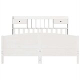 vidaXL Krevet s regalom z knjige bez madraca bijeli 180x200cm borovina | shoptok.hr