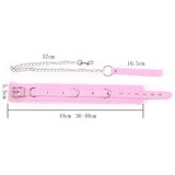  Podstavljena BDSM ogrlica s povodcem (ružičasta) | shoptok.hr
