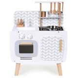  Drvena kuhinja za decu retro sa rernom, šporetom, sudoperom i priborom ECOTOYS | Eponuda.com