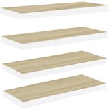 Maison Chic 4 kosi Stenske Police - Viseče police hrast in bele 80x23,5x3,8 cm MDF, (21758757) Cene
