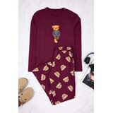 Trendyol muški set pidžama Tmnaw26Pt00007, burgundac-bordo Cene