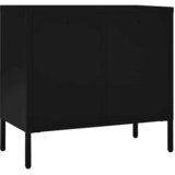  Komoda crna 75 x 35 x 70 cm od čelika i kaljenog stakla | shoptok.hr