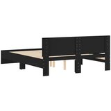 vidaXL Okvir za krevet s uzglavljem crni 150x200 cm | shoptok.hr
