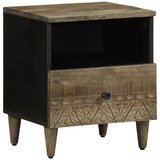  Noćni ormarići 2 kom svijetlo sivi 40x33x46 cm Puno drvo Mango | shoptok.hr