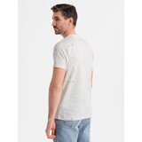 Ombre Men's printed t-shirt with round neckline - white | shoptok.hr