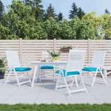 VidaXL Blazine za stole 4 kosi turkizne 50x50x7 cm blago Slike