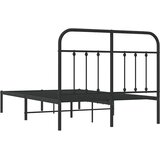  Metalni okvir za krevet s uzglavljem crni 120x200 cm | Eponuda.com