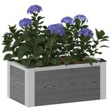 Vrtna visoka greda Siva 50 x 30 x 22 cm WPC in aluminij, (5000287807) | Shoptok.si