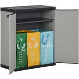  Vrtni ormarić za otpad sivo-crni 68 x 40 x 85 cm PP | Eponuda.com