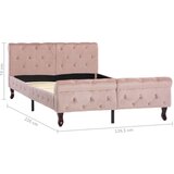  Posteljni okvir roza žamet 120x200 cm | Shoptok.si