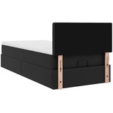  Otomanski okvir kreveta s madracem crni 90x190 cm umjetna koža | shoptok.hr
