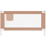  Sigurnosna ograda za dječji krevet smeđe-siva 160x25 cm tkanina | shoptok.hr