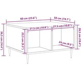 vidaXL Stol za kavu staro drvo 60x50x36,5 cm konstruirano drvo | shoptok.hr