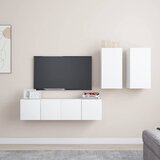  4-dijelni set TV ormarića bijeli od konstruiranog drva | shoptok.hr