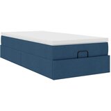  Otomanski okvir kreveta s madraca plavi 90x200cm od tkanine | shoptok.hr