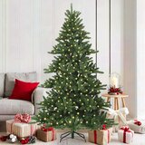  Umjetno božićno drvce s nogom Zelena 180 cm PVC i čelik | shoptok.hr