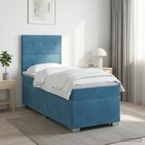  Boxspring krevet s madracem Plava 80 x 200 cm Baršun | shoptok.hr
