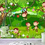  Samoljepljiva foto tapeta - Monkey Tricks 147x105 Cijene