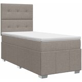 Boxspring krevet s madracem Sivosmeđa 100 x 200 cm Tkanina | shoptok.hr
