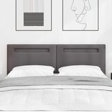  LED glava kreveta Siva 144 cm Lažna koža | shoptok.hr