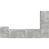  Komplet TV omaric 4 pcs Betonsko siva Konstruiran les - - Siva - 61.6 - 30 x 31 x 100 cm - 2025-vidaXL-Uvoz_2 | Shoptok.si