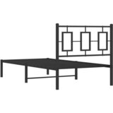  Metalni okvir za krevet s uzglavljem crni 90x190 cm | shoptok.hr