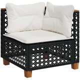  9-dijelni set vrtnih sofa s jastucima crni od poliratana | shoptok.hr