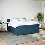Krevet s oprugama i madracem plavi 180x200 cm baršunasti | Eponuda.com