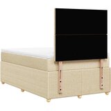  Krevet s oprugama i madracem krem 120 x 200 cm od tkanine | shoptok.hr