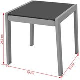  Ležalniki z mizico aluminij črni | Shoptok.si