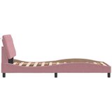  Okvir za krevet s uzglavljem ružičasti 90x200 cm baršunasti | shoptok.hr