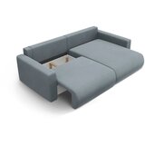 Cosmopolitan Design Prljavo plava baršunasti sklopiva/s prostorom za odlaganje kutna garnitura Belfast – | shoptok.hr