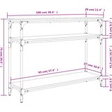  Konzolni stol boja hrasta sonome 100x29x75 cm konstruirano drvo | shoptok.hr
