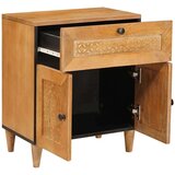 vidaXL Nočna omarica Svetlo rjava 50 x 33 x 60 cm trden mangov les | Shoptok.si